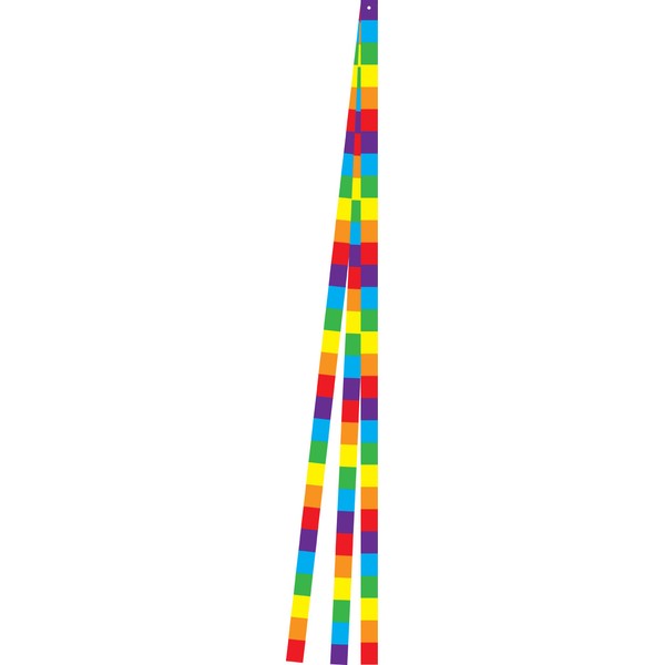 In the Breeze Rainbow Stripe Kite Tail Set,2" W x 15' H,2914