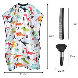 AYBUY Children's Hairdressing Cape, Haircut Hairdressing Cape, Professional Children's Hair Cutting Cape, Hair Cutting Cape with Velcro Fastening for Salon Hair Cutting Hairdresser, White