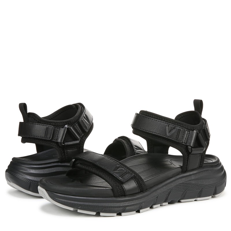 Vionic Women's Walk Max Wanderer Sandal, Black Leather, 7
