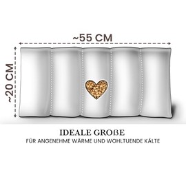 Amilian Kirschkernkissen Mikrowelle 55 x 20cm Wärmekissen Rücken Kirschkernkissen Nacken Schulter Wärmekompresse Körnerkissen Kinder Erwachsene Massagekissen Kältekissen Kirschkernkissen gross