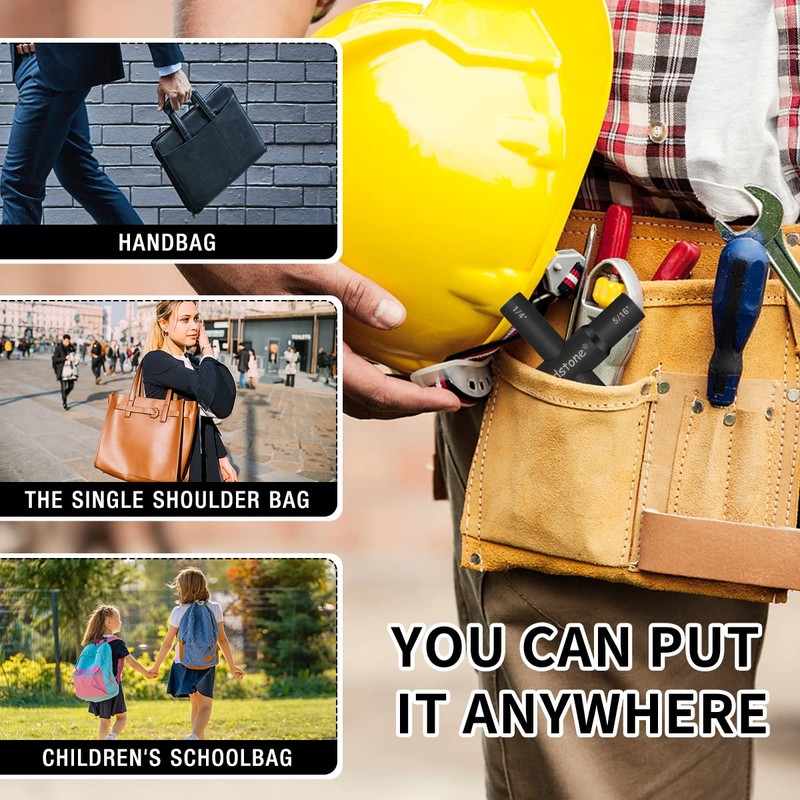 Sdstone 4 Way Sillcock Water Key, Steel, Black, 2 Pack