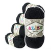 Alize Bella Cotton Knitting Yarn Plain Colour Selection 60 Black