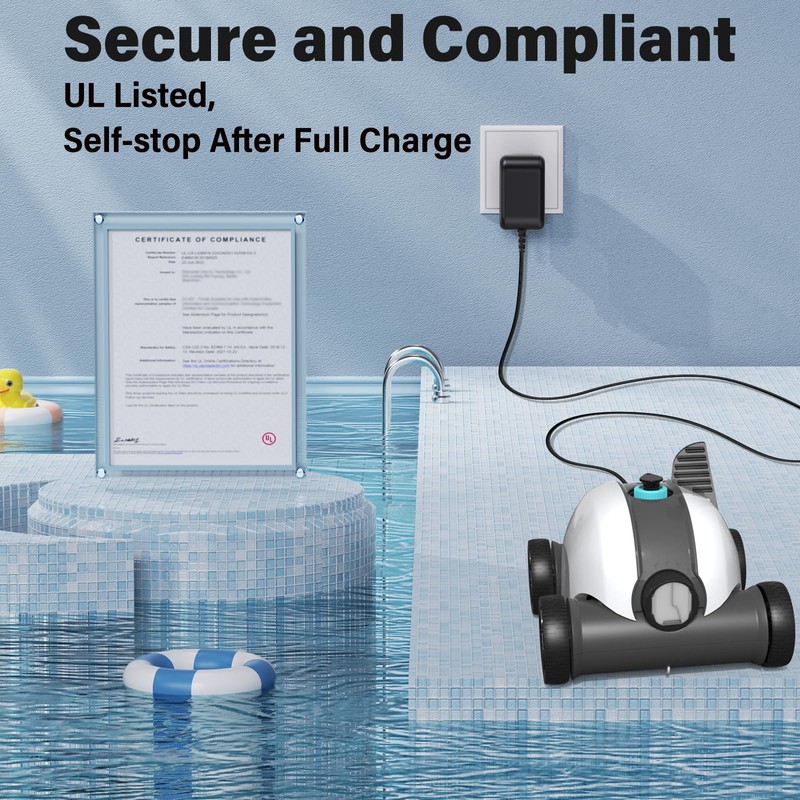 12.6V for Aiper Seagull HJ1103J 1000 Cordless Robotic Pool Vacuum