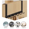 LFSEMINI 2 Pack Over Door Hook Hanger, Black/White, Long/Short, Heavy-Duty