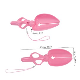 Milisten Pet Poop Scoop Pet Scoop Pet Pooper Scooper Pooper Scooper Kitten Pooper Lifter Reptile Litter Scoop Pet Litter Scoop Dog Poop Picker Handheld Poop Scooper Abs Pink