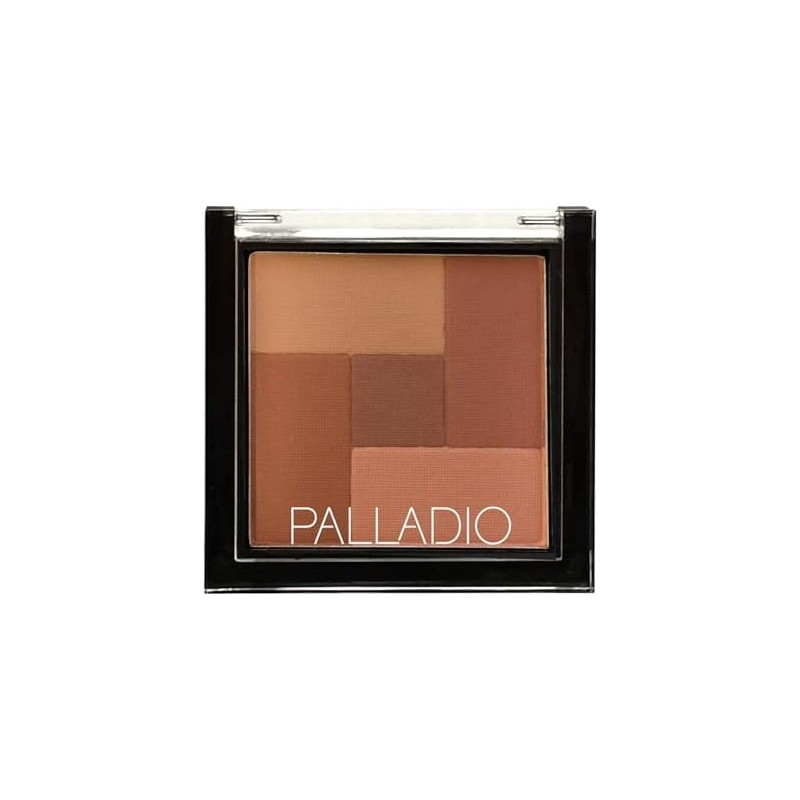 Palladio 2 en 1 Polvo Mosaico Rubor y Bronceador, Suave