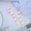 Cybche Boho White Acrylic Flower Daisy Earrings Floral Dangle Hook