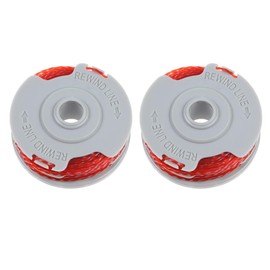 QianDanS 2 Pcs Strimmer Spool Line,Double Autofeed Spool & Line Trimmer Wire Compatible with Flymo FLY021/513937190 Grass Cutter (Grey+Red)