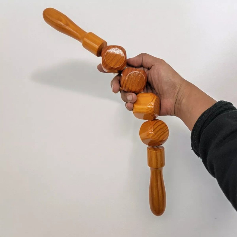 Singex Set 6 Pieza Maderoterapia Rodillo Curvo Tabla Copa Champiñon