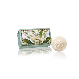 Saponificio Artigianale Fiorentino Lily of the Valley Soap, Box of 6 Round Guest Soaps with Carved Florentine Lily, 6 x 1.76 oz. by Saponificio Artigianale Fiorentino