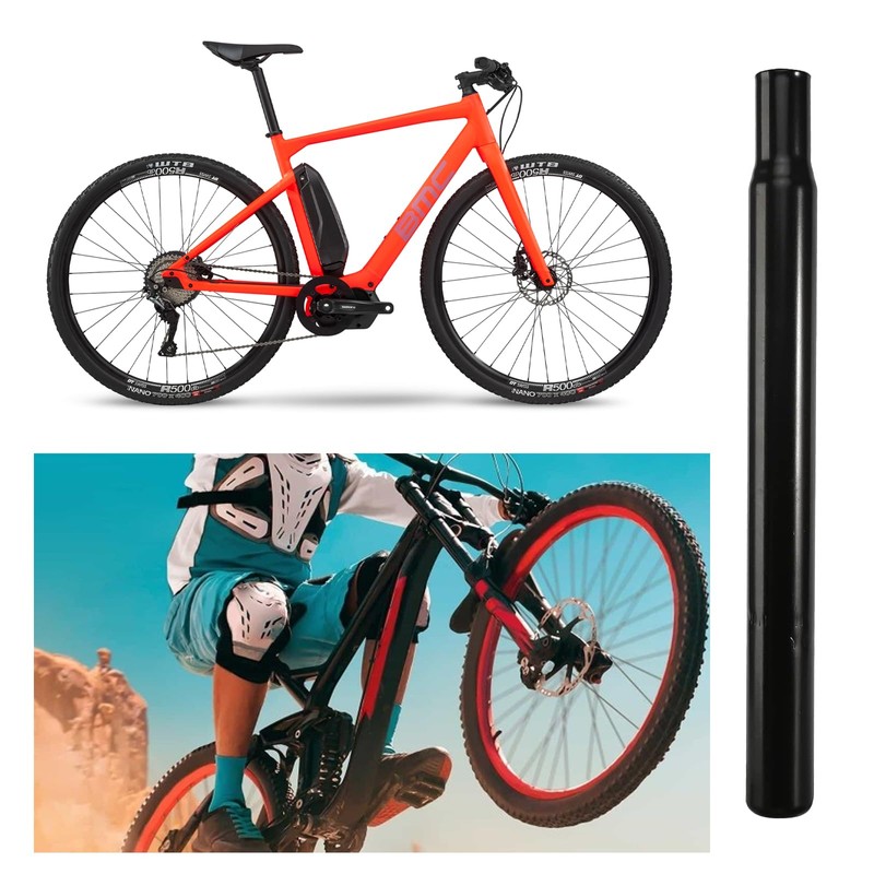 Bike Seat Post, 27.2 mm Bicycle Seatpost Carbon Steel Seat