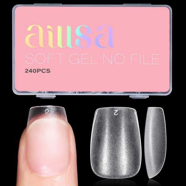 AILLSA AILLSA Extra Short Coffin Nail Tips for Valentine's Day