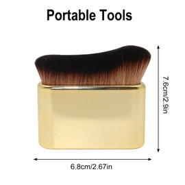 FUZVOL Tanning brush,Self Tan Brush,Blending Buffing Stippling Foundation Brush,Liquid Powder Cream Concealer Cosmetics brush for Body Make up(Gold)
