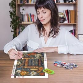 MAXBYE Books Flower Diamond Painting Kits for Adults, 5D DIY Book Diamond Art Dots Full Drill DIY Gem Art, Adult Crafts Kits Arts and Crafts for Home Decor 30x40cm