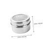 KICHOUSE Modern 6pcs Stainless Steel Spice Tin Magnetic Salt Pepper