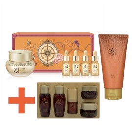 Sooryehan Ginseng Cream Special Set 60ml + Sooryehan Fermented 5 Types Gift + Cleansing Foam 100ml / 수려한 진생 크림 특별 기획 세트 60ml+수려한 발효 5종 기프트+클렌징 폼 100ml