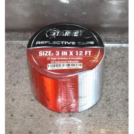 STARREY Reflective Tape Outdoor Red White 3" x 12' for Truck