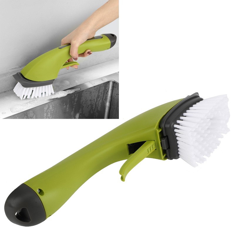Long Handle Cleaning Brush with Soap Dispenser for Kitchen Pan