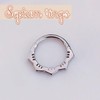 Goiern 16G Flower Nose Piercing Ring Daith Hoop Piercing Earring