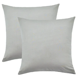 NatureMark Pack of 2 Jersey Cushion Covers, Side Sleeper Pillows, Neck Pillows, Many Sizes and Colours, Oeko-Tex (40 x 40 cm, Silver Grey)