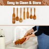 Wooden Spoons for Cooking, 11Pcs Wooden Kitchen Utensil Set, Natural