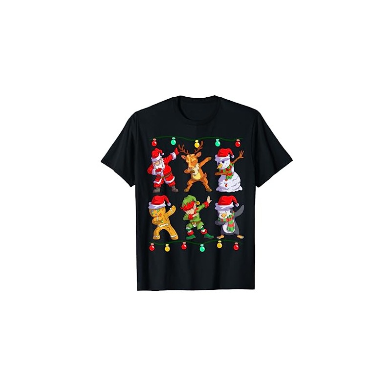 Christmas Kids Boys Men Dabbing Santa Elf Deer Friends Xmas