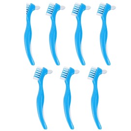 7 Pieces of Denture Toothbrushes, Denture Cleaning Brushes, Denture Accessories, Suitable for Dentures, Dental Retainers, and Orthodontic Braces