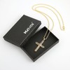 HZMAN Gold Cross Necklace for Women 18K Gold Plated Necklace