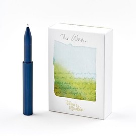 Tom's Studio The Wren – Refillable Everyday Writing Pen (Midnight) | Japanese-Made Tip (0.3–0.5mm) | Anodised Aluminium | Includes Ink Reservoir & 3ml Midnight Ink | Compact Gift for Writers
