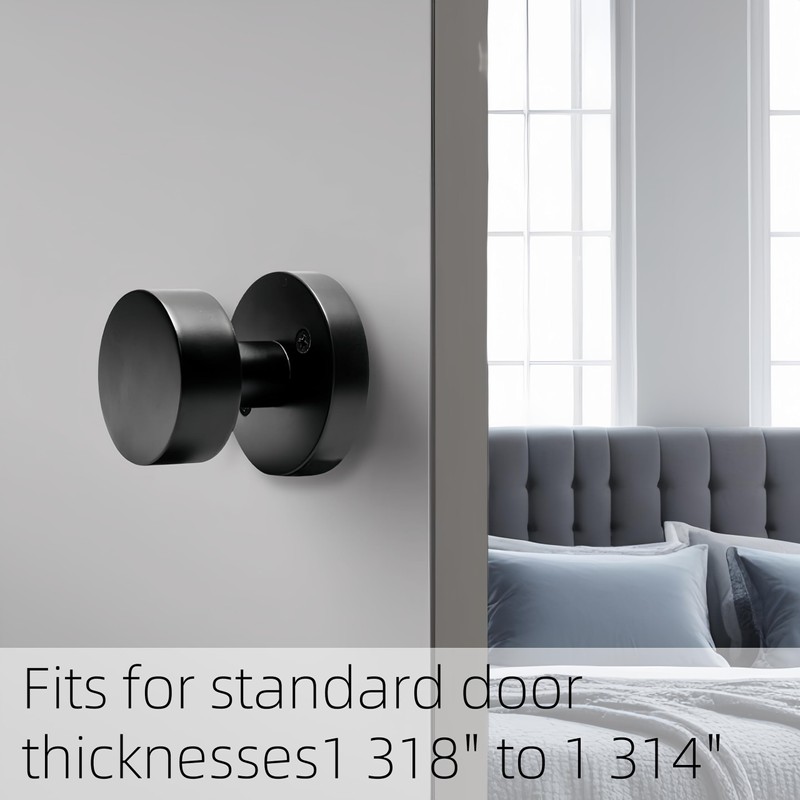 Hoconnie Dummy Door Knob, Brushed Satin Brass Dummy Door Knobs