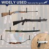 LOIUO Gun Rack Storage Wall Mount Rifles Shotgun Hooks Horizontal