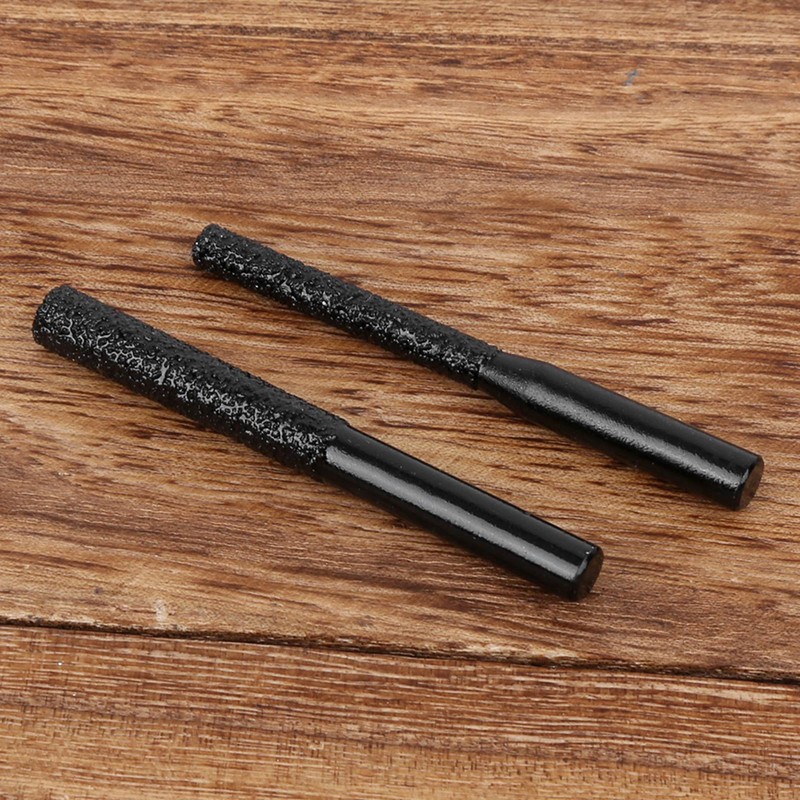 2Pcs Diamond Router Bits Black Brazed Straight Shank for Quartz