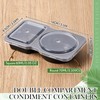 Blushtier 10 Pcs 5 oz Double Compartment Condiment Container, Reusable