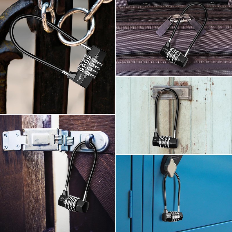 Ankilo 2 Pack 4 Digit Combination Padlock, 3.54 inch Outdoor