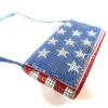 Frewahmesh American Flag Evening Clutch Metal Mesh Purse Handbag with
