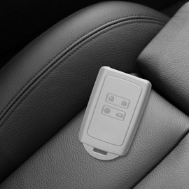 kwmobile kwmobile Autoschlssel Hlle kompatibel mit Renault 4-Tasten Smartkey Autoschlssel (nur Keyless Go) - Silikon Schutzhlle Schlsselhlle Cover in Silber