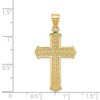 IceCarats 10K Solid Yellow Gold Holy Cross Necklace Religious Chain