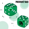 MEAJOO 4PCS Dice Style Tire Valve Stem Caps, with O
