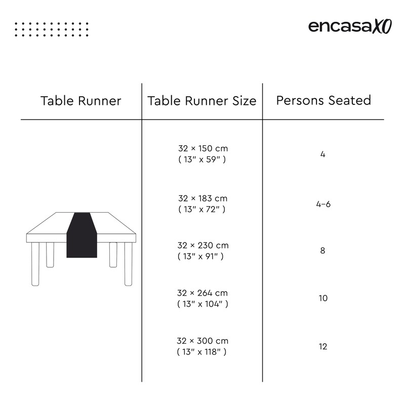 Encasa Cotton Dining Table Runner | Franca Blue & White