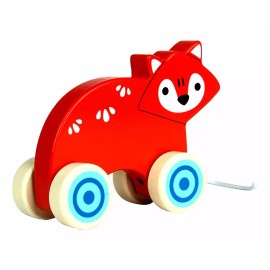 Applesauce Red Fox Educational Wooden Pull Toy by Applesauce