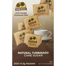 Island Crystals Cane Sugar, Natural Turbinado, 4.67 Ounce
