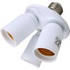 8T8 3 in 1 E26 E27 Light Bulb Socket Splitter