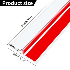 Cranviech【2024 New Upgrade】 20ft T-Shape Door Window Seal Strip Glass Shower Door Draft Stopper, Weatherproofing Windproof for Gaps &Cracks, Transparent Weather Stripping, Energy Saving Seal