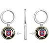 HJ Media U.S. Army Veteran 82nd Airborne Metal Round Metal Key Chain Keychain Ring