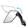 TOTMOX Motorbike Side Mirrors 8mm/10mm Universal Aluminum Carbon Style Diamond