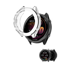 Case for Garmin Forerunner 570-47mm,NOUKAJU Smartwatch Cover TPU Material,Easy to Install,Drop-Proof,Soft,Protective Cover for Garmin Forerunner 570 47mm(Clear)
