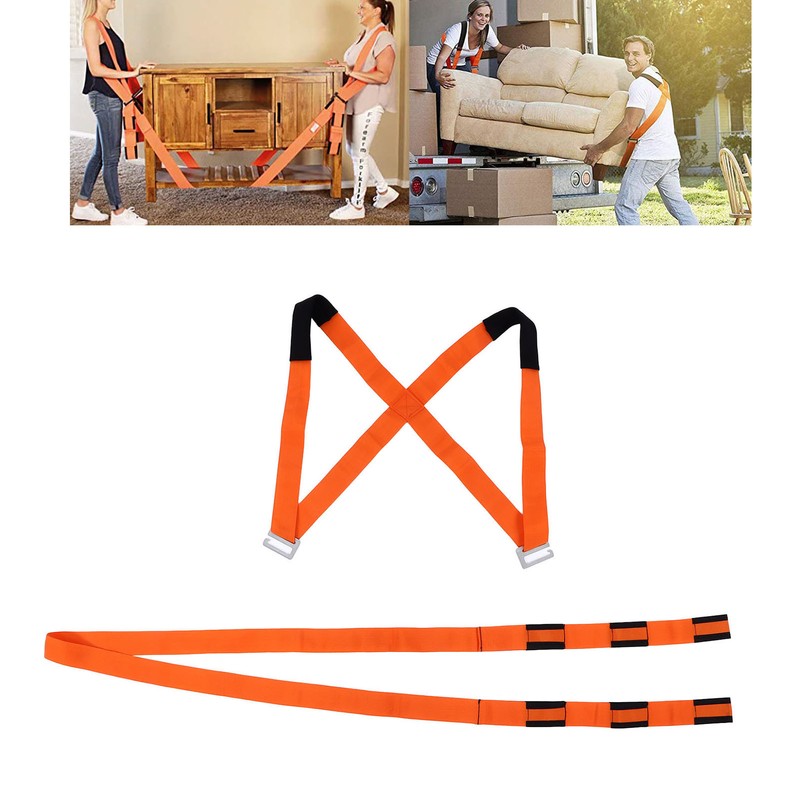 4PCS Forklift Lifting Moving Strap Furniture Transport Belt Shoulder Forearm