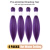 KAVSORAPI Purple Braiding Hair 10 Inch Pre Stretched Hair Long