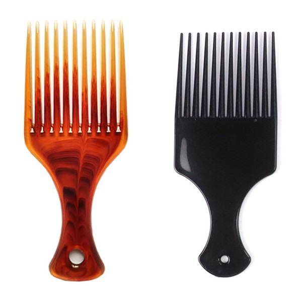 KGDUYC Afro Comb - 2 Pieces Afro Comb Coarse Hair Comb Curling Comb Plastic Comb Styling Comb Afro Comb Styler Comb for Curls and Curly Long Hair