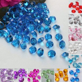 Time to Sparkle 1000 4.5MM Scatter Diamonds Table Crystals Acrylic Confetti Wedding Party (Blue)